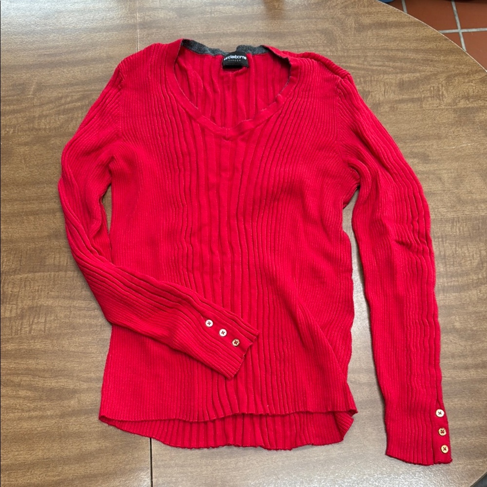 Liz Claiborne Red Sweater XL